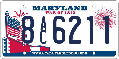 MD license plate 8AC6211