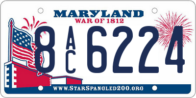 MD license plate 8AC6224