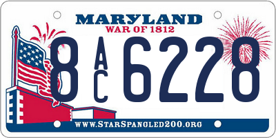 MD license plate 8AC6228