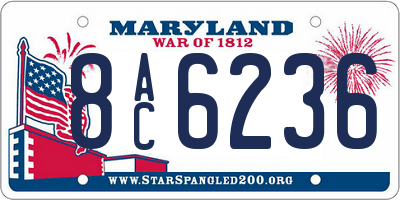 MD license plate 8AC6236
