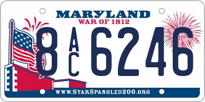 MD license plate 8AC6246