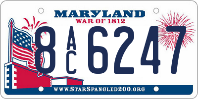 MD license plate 8AC6247