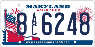 MD license plate 8AC6248