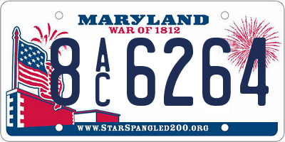 MD license plate 8AC6264