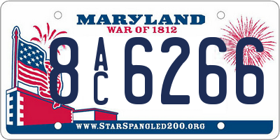 MD license plate 8AC6266