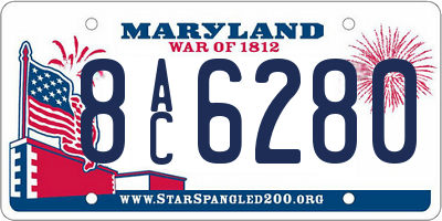 MD license plate 8AC6280