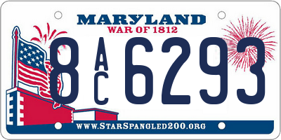 MD license plate 8AC6293