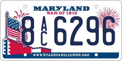 MD license plate 8AC6296