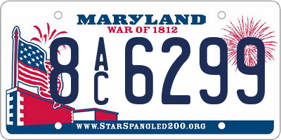 MD license plate 8AC6299