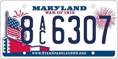 MD license plate 8AC6307
