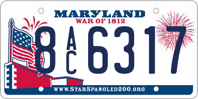 MD license plate 8AC6317