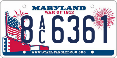 MD license plate 8AC6361