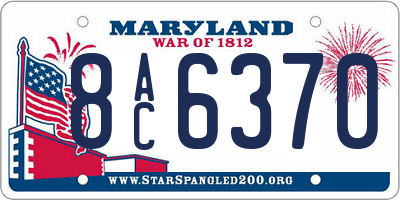 MD license plate 8AC6370