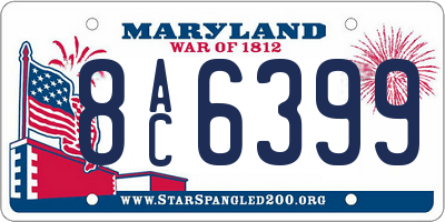 MD license plate 8AC6399
