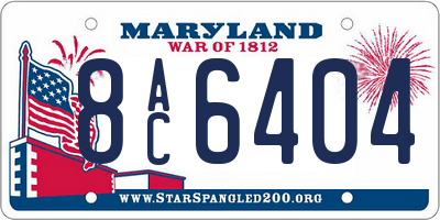 MD license plate 8AC6404