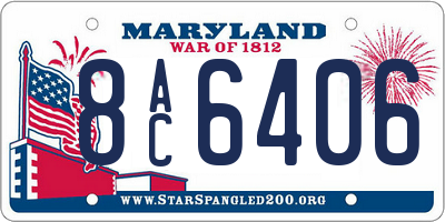 MD license plate 8AC6406