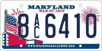 MD license plate 8AC6410