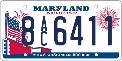 MD license plate 8AC6411
