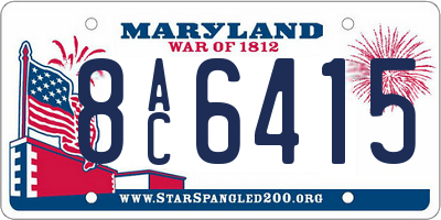 MD license plate 8AC6415