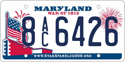 MD license plate 8AC6426