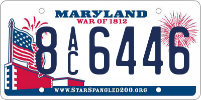 MD license plate 8AC6446