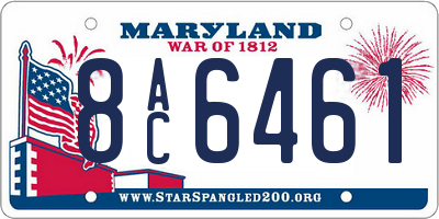 MD license plate 8AC6461