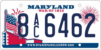 MD license plate 8AC6462
