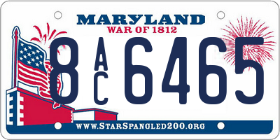MD license plate 8AC6465