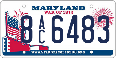 MD license plate 8AC6483