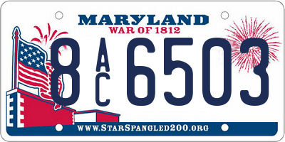 MD license plate 8AC6503