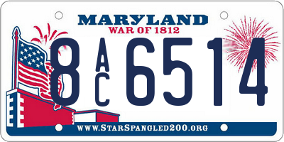 MD license plate 8AC6514