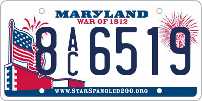 MD license plate 8AC6519