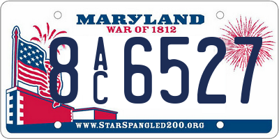 MD license plate 8AC6527