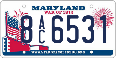 MD license plate 8AC6531