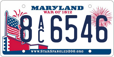 MD license plate 8AC6546