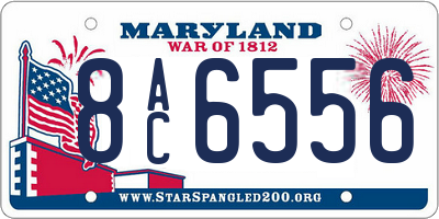 MD license plate 8AC6556