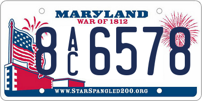 MD license plate 8AC6578