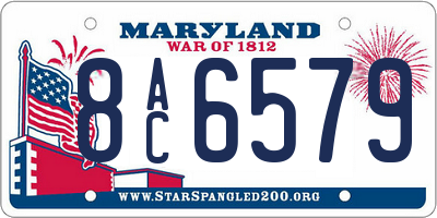 MD license plate 8AC6579