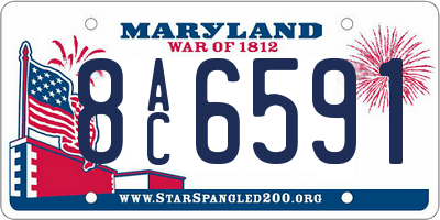 MD license plate 8AC6591