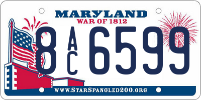MD license plate 8AC6599