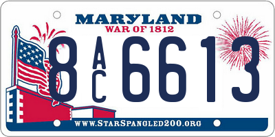 MD license plate 8AC6613