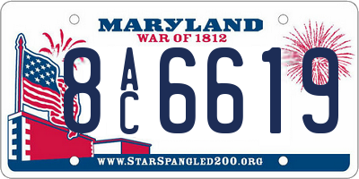 MD license plate 8AC6619