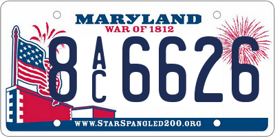 MD license plate 8AC6626