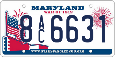MD license plate 8AC6631