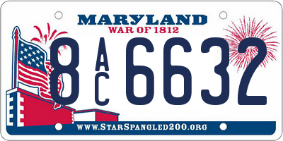 MD license plate 8AC6632