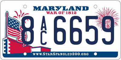 MD license plate 8AC6659