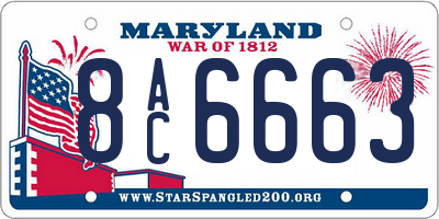 MD license plate 8AC6663
