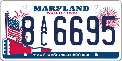 MD license plate 8AC6695