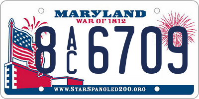 MD license plate 8AC6709