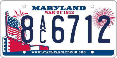 MD license plate 8AC6712